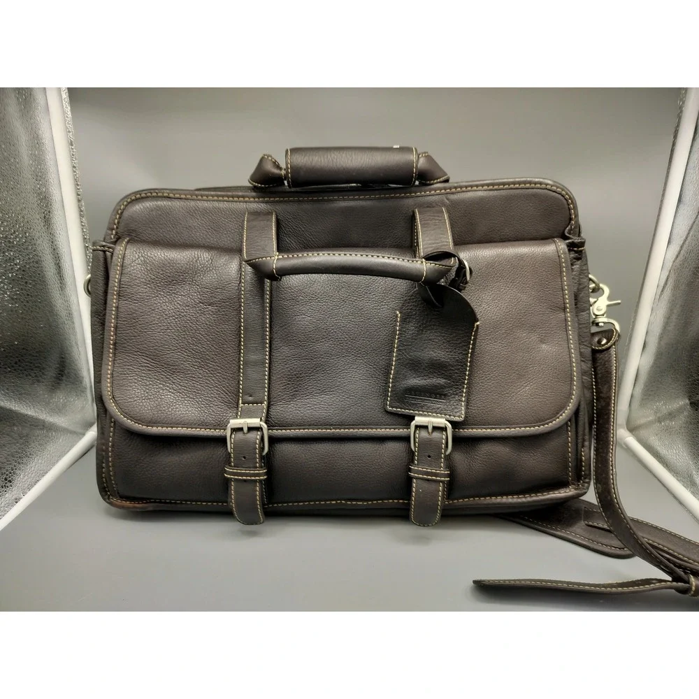 Levenger Brown Leather Briefcase